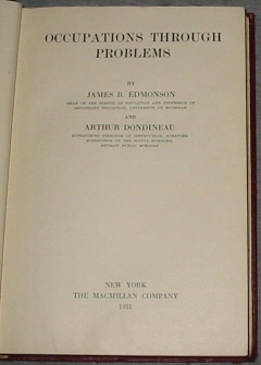 OCCUPATIONS THROUGH PROBLEMS