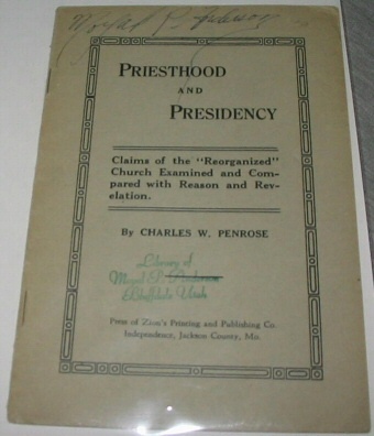 Priesthood and Presidency - Claims of the 