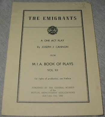 The Emigrants - A One Act Play from M. I. A. Book of Plays Vol. XII