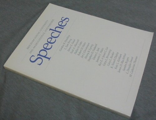 BRIGHAM YOUNG UNIVERSITY Speeches of the Year - 1993-1994