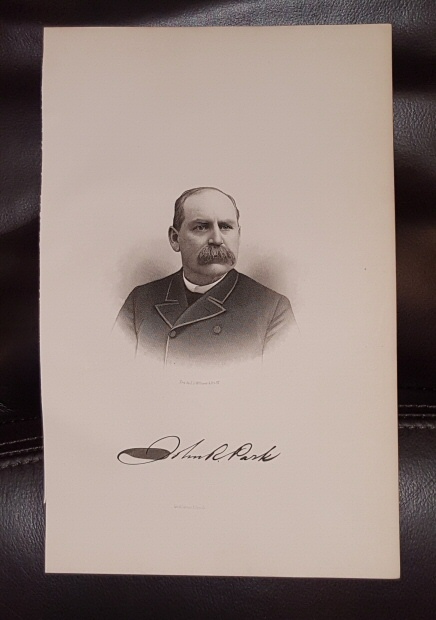 Steel Engraving - John R. Park - Original MORMON / Utah Pioneer Steel Engraving