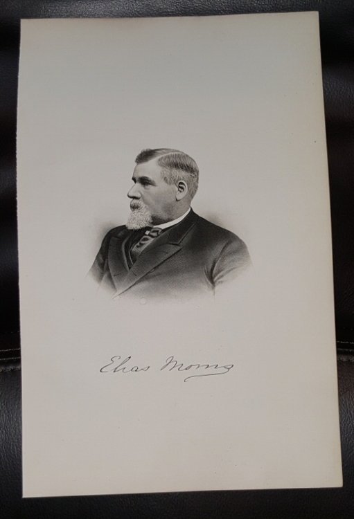 Steel Engraving - Elias Morris - Original MORMON / Utah Pioneer Steel Engraving