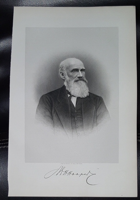 Steel Engraving - William H. Hooper - Original MORMON / Utah Pioneer Steel Engraving