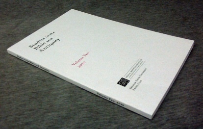 Studies in the Bible and Antiquity - Volume Two (2) - 2010