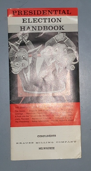 PRESIDENTIAL ELECTION HANDBOOK [1960]; JFK John F Kennedy, Lyndon B. Johnson, Richard Nixon