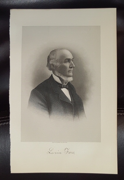 Steel Engraving - Lorin Farr - Original MORMON / Utah Pioneer Steel Engraving