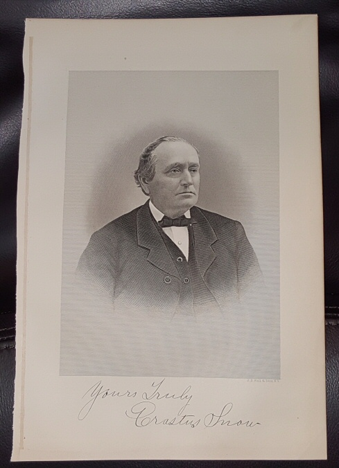 Steel Engraving - Erastus Snow - Original MORMON / Utah Pioneer Steel Engraving