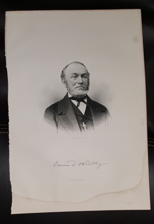 Steel Engraving - Edwin D. Wolley - Original MORMON / Utah Pioneer Steel Engraving