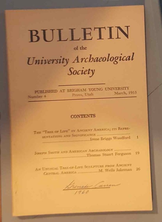BULLETIN OF THE UNIVERSITY ARCHAEOLOGICAL SOCIETY, Number 4, March, 1953