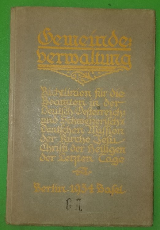 Gemeindeverwaltung - Richtlinien fr die Beamten im der Deutschen Mission