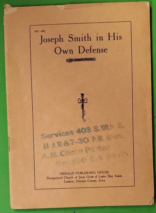 Joseph Smith in his own defense
