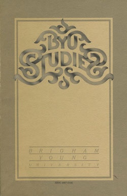 Byu Studies Vol. 21 No. 1 Brigham Young University Studies