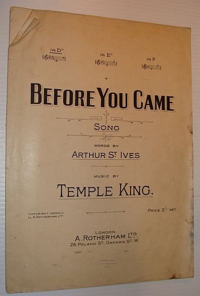 Before You Came - Sheet Music
