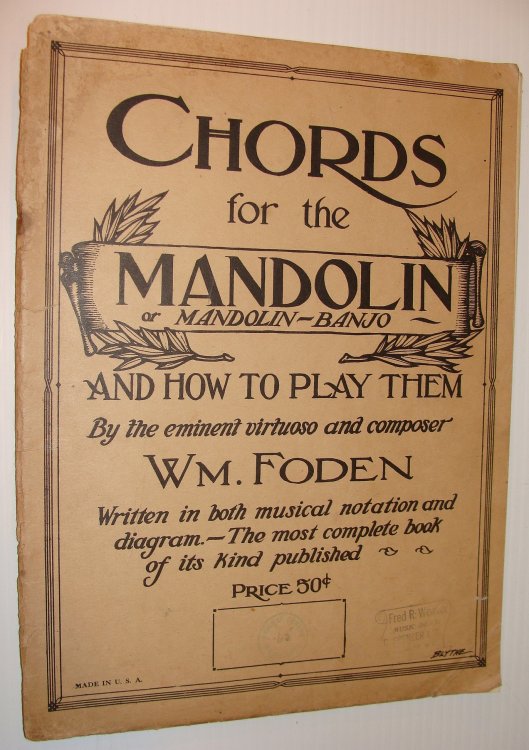 Chords for the Mandolin or Mandolin-Banjo and How to Play Them