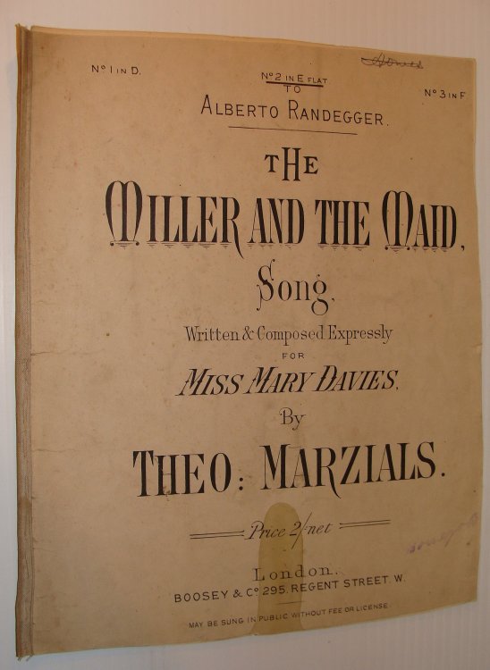 The Miller and the Maid: Sheet Music for Voice and Piano