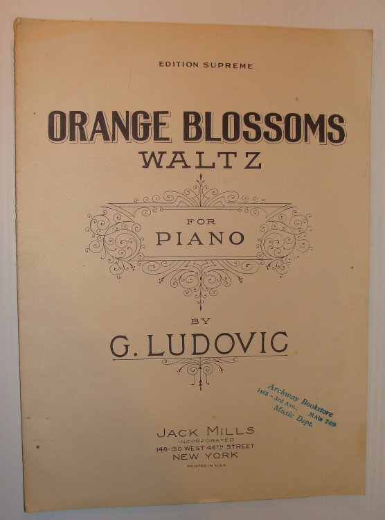 Orange Blossoms Waltz: Sheet Music for Piano