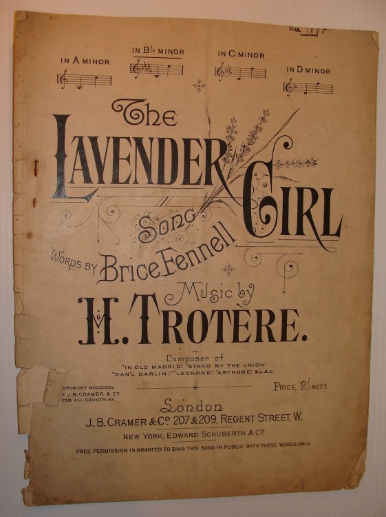 Image for The Lavender Girl: Sheet Music for Piano and Voice The Lavender Girl: Sheet Music for Piano and Voice