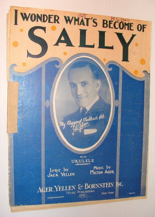 I Wonder What's Become of Sally - Sheet Music with Ukulele Arrangement