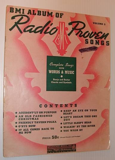 BMI Album of Radio Proven Songs, Volume 3 (Three) - Songbook