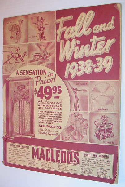 Macleod's Fall and Winter 1938-39 Catalogue