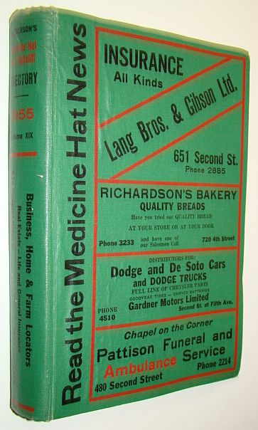 Henderson's Medicine Hat (Alberta) and Redcliff Directory 1955 - Volume XIX
