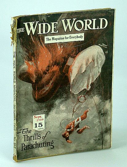 The Wide World Magazine - The Magazine for Everybody, Vol. XLIII - No. 257, September (Sept.) 1919 - The Thrills of Parachuting (Cover Illustration)