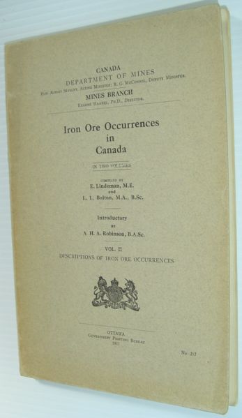 Image for Iron Ore Occurrences in Canada - Volume II - Description of Iron Ore Occurrences Iron Ore Occurrences in Canada - Volume II - Description of Iron Ore Occurrences