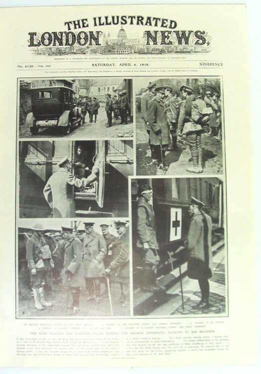 Image for The Illustrated London News, Saturday April 6, 1918 - Massive WWI Coverage The Illustrated London News, Saturday April 6, 1918 - Massive WWI Coverage