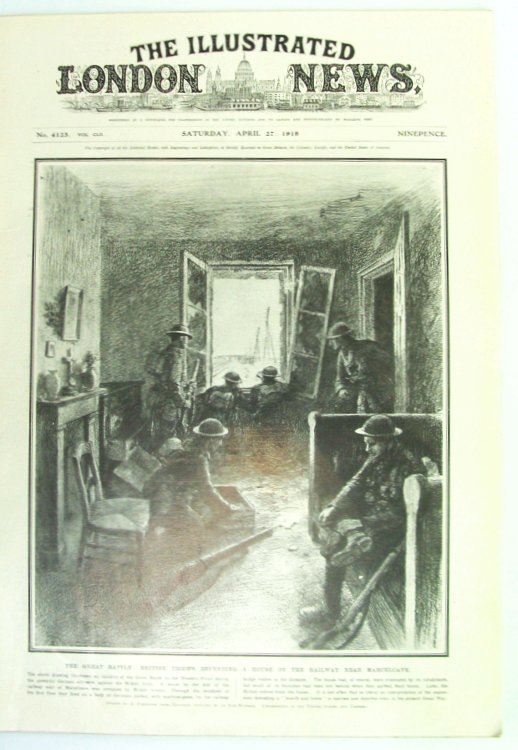 The Illustrated London News, Saturday April 27, 1918 - Massive WWI Coverage / The Woman Trooper - Mrs. Christian Davis