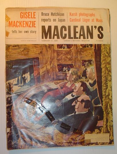 Maclean's Magazine, February 27, 1960 - Gisele Mackenzie/Bruce Hutchison on Japan/Karsh Photos