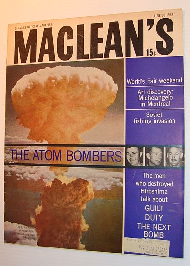 Image for Maclean's Magazine, June 30, 1962 - Enola Gay Crew Members Maclean's Magazine, June 30, 1962 - Enola Gay Crew Members