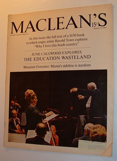 Maclean's Magazine, January (Jan.) 23, 1965 - Maureen Forrester