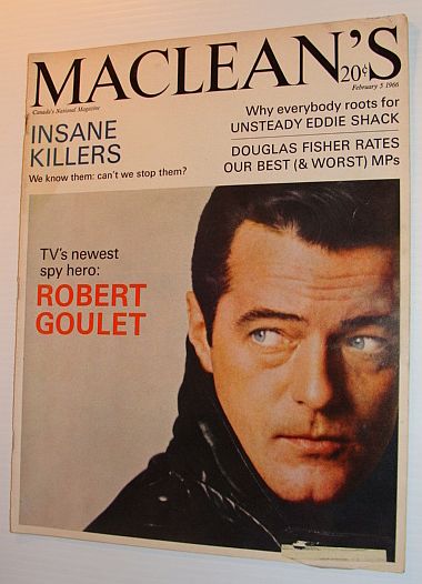 Maclean's Magazine, February 5, 1966 - Robert Goulet Cover Photo