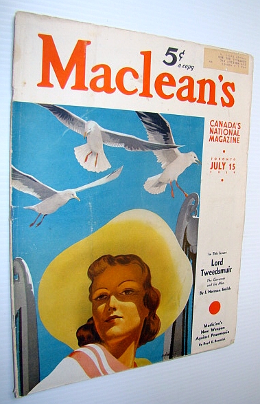 Image for Maclean's - Canada's National Magazine, 15 July 1939 - Governor-General Lord Tweedsmuir Maclean's - Canada's National Magazine, 15 July 1939 - Governor-General Lord Tweedsmuir