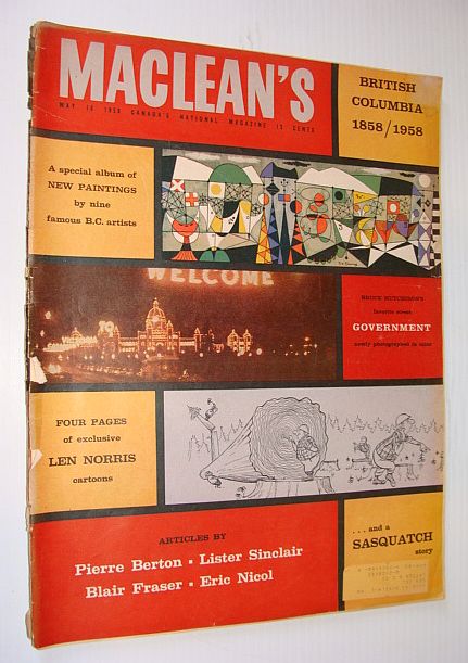 Image for Maclean's Magazine, May 10, 1958 - British Columbia Centennial Issue Maclean's Magazine, May 10, 1958 - British Columbia Centennial Issue