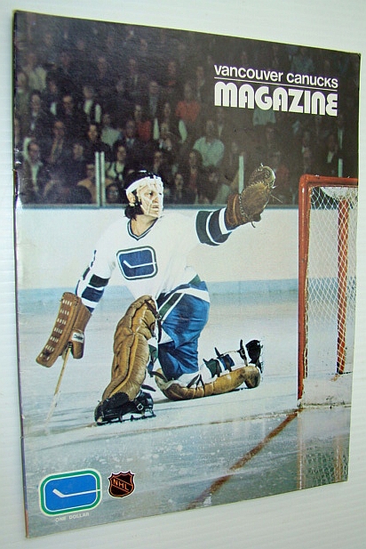 Image for Vancouver Canucks Hockey Magazine, November 3, 1972 - Great Colour Cover Photo of Canuck Goalie Dunc Wilson in Action Vancouver Canucks Hockey Magazine, November 3, 1972 - Great Colour Cover Photo of Canuck Goalie Dunc Wilson in Action