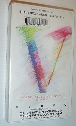 Image for Brave Beginnings, Canadian Labour 1900 to 1929 - 26 Minute VHS Tape Brave Beginnings, Canadian Labour 1900 to 1929 - 26 Minute VHS Tape