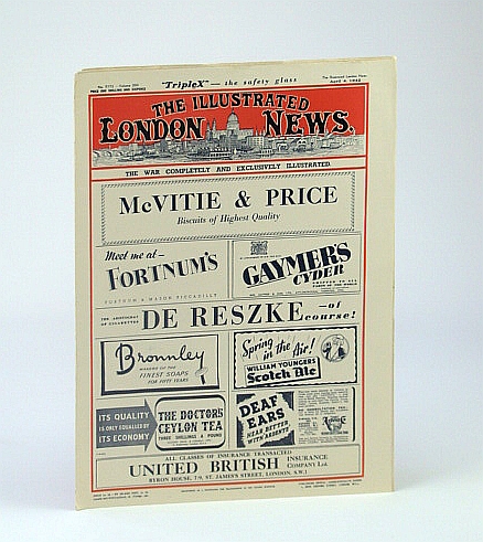 The Illustrated London News (ILN), Saturday, April (Apr.) 4, 1942 - Cover Photo of Gaping Hole in U.S. Freighter, the 