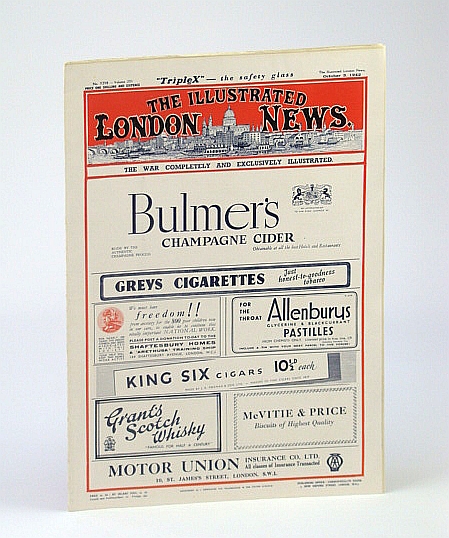 The Illustrated London News (ILN), October (Oct) 10, 1942: Canadian Destroyer Assiniboine Rams and Sinks U-Boat in North Atlantic