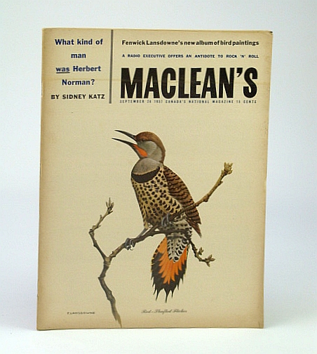 Maclean's - Canada's National Magazine, September (Sept.) 28, 1957 - Herbert Norman / Seven Sets of Twins!/ Joseph Tucker / John Pratt M.P.