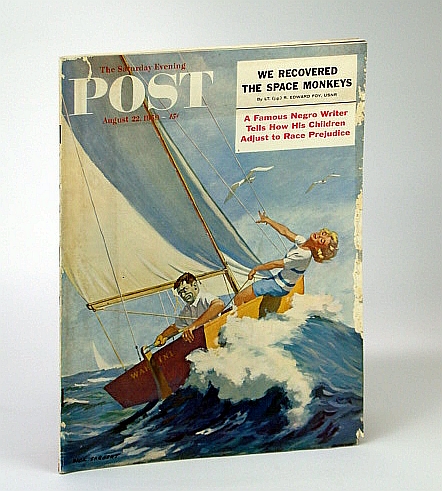 Image for The Saturday Evening Post Magazine, August (Aug) 22, 1959 - Eugene Holman / How Negro Writer's Children Adjust to Prejudice / We Recovered Space Monkeys The Saturday Evening Post Magazine, August (Aug) 22, 1959 - Eugene Holman / How Negro Writer's Children Adjust to Prejudice / We Recovered Space Monkeys