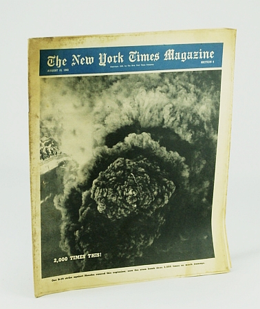 The New York Times Magazine, August 12, 1945 - Aerial Cover Photo of Massive Explosion on Honshu