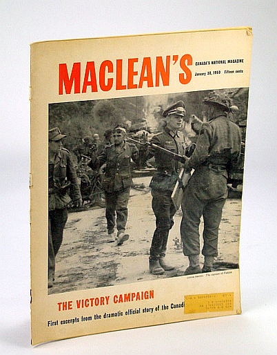 Image for Maclean's, Canada's National Magazine, 30 January (Jan.) 1960: Breakout at Falaise / Gratien Gelinas Maclean's, Canada's National Magazine, 30 January (Jan.) 1960: Breakout at Falaise / Gratien Gelinas