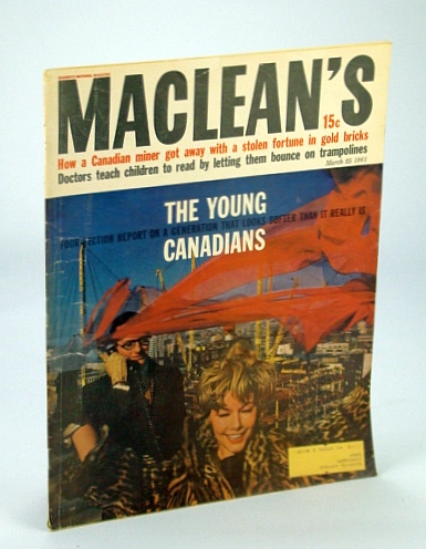 Image for Maclean's - Canada's National Magazine, March (Mar.) 25, 1961: The Young Canadians - Four-Section Report Maclean's - Canada's National Magazine, March (Mar.) 25, 1961: The Young Canadians - Four-Section Report