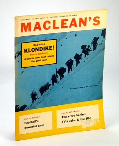 Image for Maclean's - Canada's National Magazine, September (Sept.) 13, 1958 - Klondike! Maclean's - Canada's National Magazine, September (Sept.) 13, 1958 - Klondike!