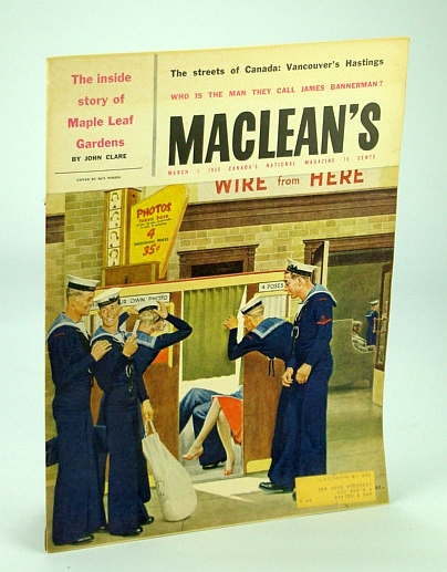 Image for Maclean's - Canada's National Magazine, 1 March (Mar.), 1958: Inside Story of Maple Leaf Gardens / Vancouver's Hastings Street / James Bannerman Maclean's - Canada's National Magazine, 1 March (Mar.), 1958: Inside Story of Maple Leaf Gardens / Vancouver's Hastings Street / James Bannerman