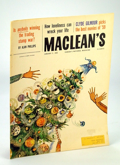 Maclean's - Canada's National Magazine, 2 January (Jan.) 1960: The Trading Stamp War / Mr. & Mrs. Jan Rubes / Bill Smith