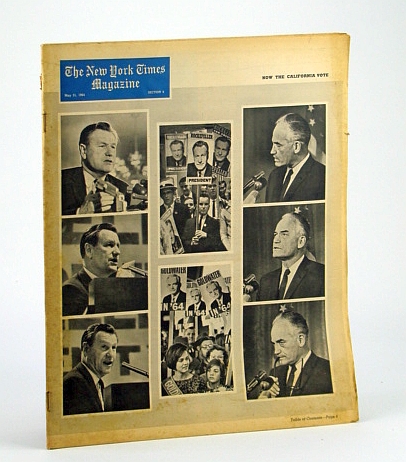 The New York Times Magazine, May 31, 1964 - Cover Photos of Nelson Rockefeller and Barry Goldwater / Pop Art Feature Article