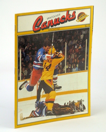 Vancouver Canucks Magazine, Sunday February (Feb.) 3, 1985 - for game Against the New York Rangers (Barry Beck Cover Photo)