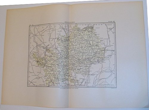 Map of Hertford, England - Circa 1902